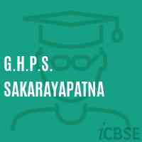 G.H.P.S. Sakarayapatna Middle School Logo