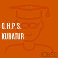 G.H.P.S. Kubatur Middle School Logo