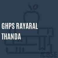 Ghps Rayaral Thanda Middle School Logo