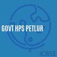 Govt Hps Petlur Middle School Logo