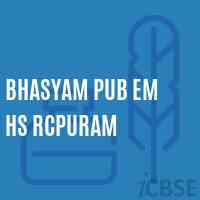 Bhasyam Pub Em Hs Rcpuram Secondary School Logo