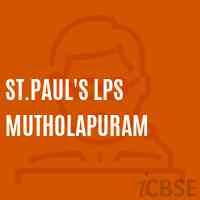 St.Paul'S Lps Mutholapuram Primary School Logo