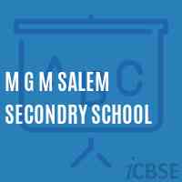 M G M Salem Secondry School Logo