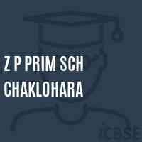 Z P Prim Sch Chaklohara Primary School Logo