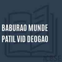 Baburao Munde Patil Vid Deogao High School Logo