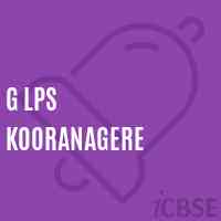 G Lps Kooranagere Primary School Logo