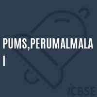 Pums,Perumalmalai Middle School Logo