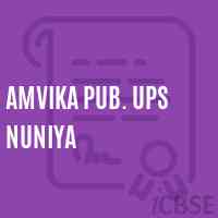 Amvika Pub. Ups Nuniya Middle School Logo