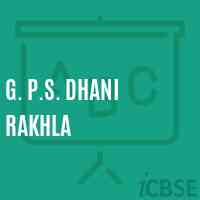 G. P.S. Dhani Rakhla Primary School Logo