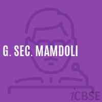 G. Sec. Mamdoli Secondary School Logo