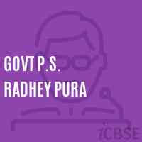 Govt P.S. Radhey Pura Primary School Logo