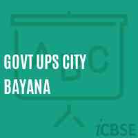 Govt Ups City Bayana Middle School Logo