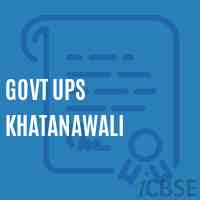 Govt Ups Khatanawali Middle School Logo