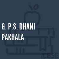 G. P.S. Dhani Pakhala Primary School Logo