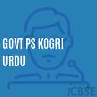 Govt Ps Kogri Urdu Primary School Logo