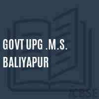 Govt Upg .M.S. Baliyapur Middle School Logo