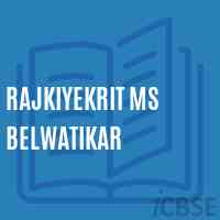 Rajkiyekrit Ms Belwatikar Middle School Logo