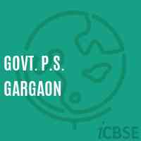 Govt. P.S. Gargaon Primary School Logo
