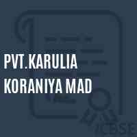 Pvt.Karulia Koraniya Mad Primary School Logo