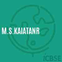 M.S.Kaiatanr Middle School Logo