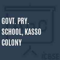 Govt. Pry. School, Kasso Colony Logo