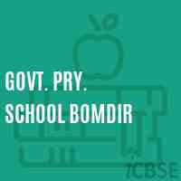 Govt. Pry. School Bomdir Logo