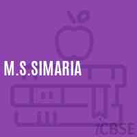M.S.Simaria Middle School Logo