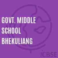Govt. Middle School Bhekuliang Logo