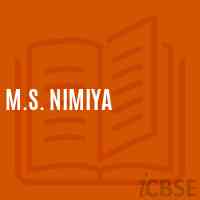M.S. Nimiya Middle School Logo
