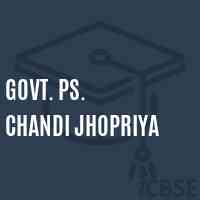 Govt. Ps. Chandi Jhopriya Primary School Logo