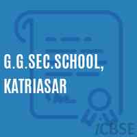 G.G.Sec.School, Katriasar Logo