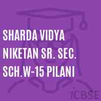 Sharda Vidya Niketan Sr. Sec. Sch.W-15 Pilani Senior Secondary School Logo
