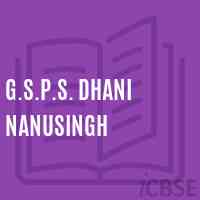 G.S.P.S. Dhani Nanusingh Primary School Logo