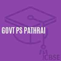 Govt Ps Pathrai Primary School Logo