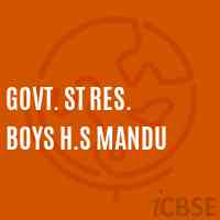 Govt. St Res. Boys H.S Mandu Secondary School Logo