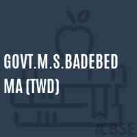 Govt.M.S.Badebedma (Twd) Middle School Logo