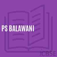 Ps Balawani Primary School Logo