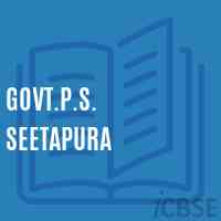 Govt.P.S. Seetapura Primary School Logo