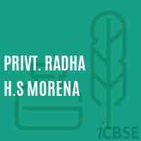 Privt. Radha H.S Morena Secondary School Logo