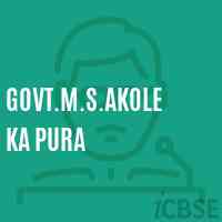 Govt.M.S.Akole Ka Pura Middle School Logo