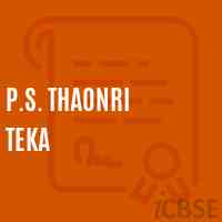 P.S. Thaonri Teka Primary School Logo