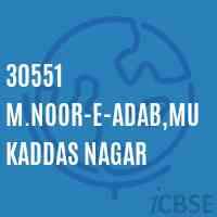 30551 M.Noor-E-Adab,Mukaddas Nagar Primary School Logo