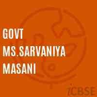 Govt Ms.Sarvaniya Masani Middle School Logo