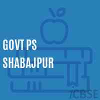 Govt Ps Shabajpur Primary School Logo