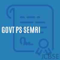 Govt Ps Semri Primary School Logo