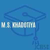 M.S. Khadotiya Middle School Logo