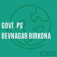 Govt. Ps Devnagar Birkona Primary School Logo