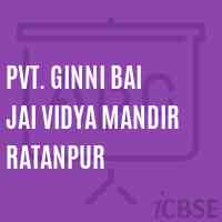 Pvt. Ginni Bai Jai Vidya Mandir Ratanpur Primary School Logo