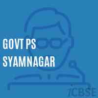 Govt Ps Syamnagar Primary School Logo