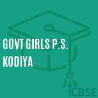 Govt Girls P.S. Kodiya Primary School Logo